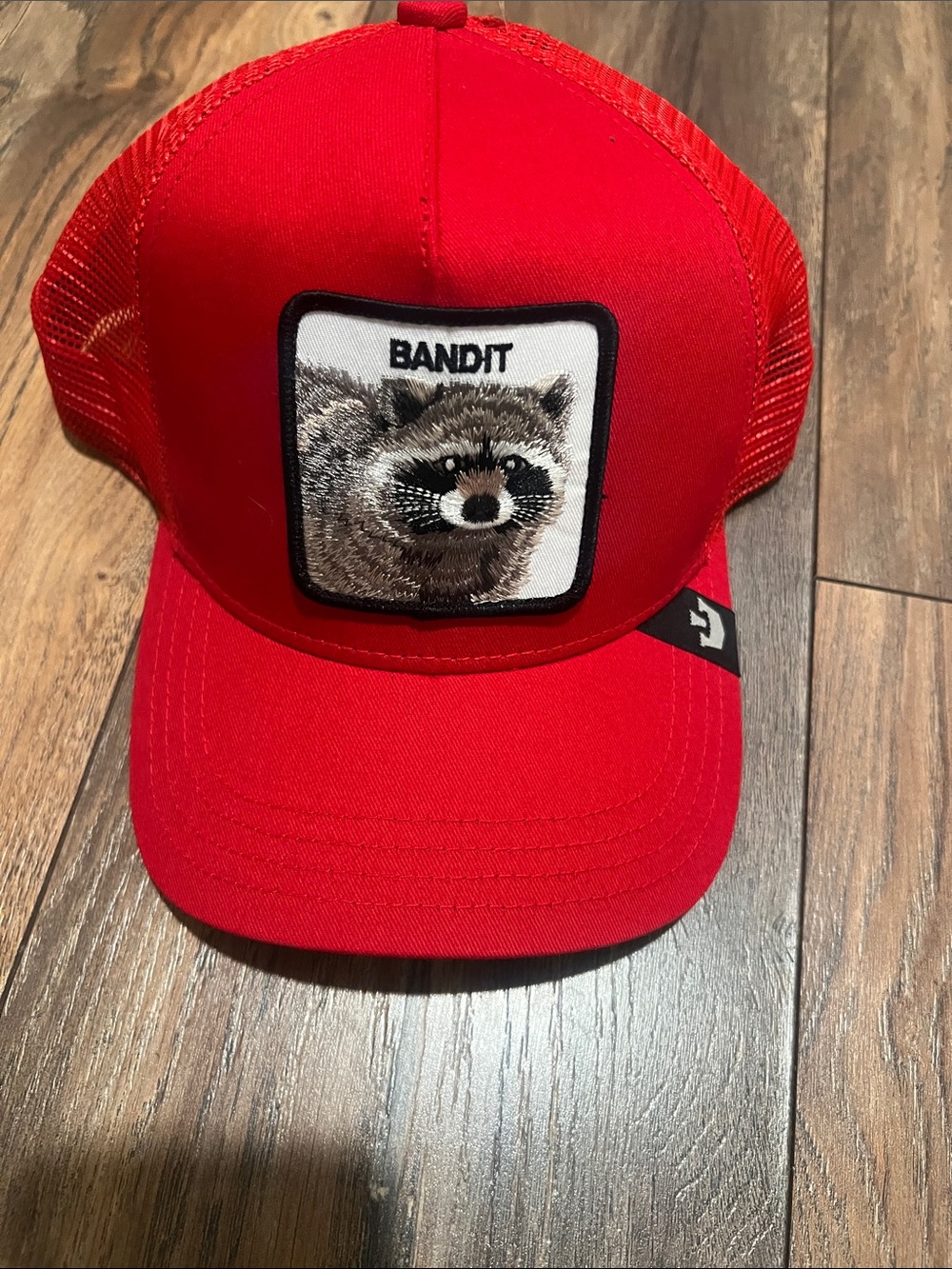 Red 'Bandit' Patch Trucker Hat